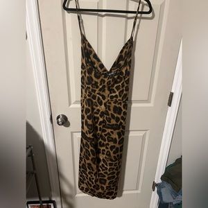 Leopard Print Slip MIDI Dress - Size 5X (fits Size 24)